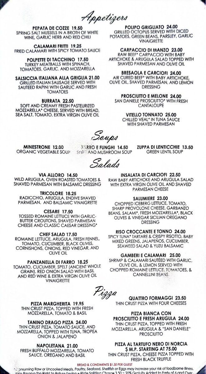 Via Alloro Menu - Image 4